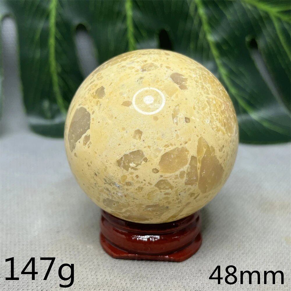 Hand-Polished Australian Gold Opal Ball, Ideal for Home Decor, Room Decoration, Holiday Gifts, Spiritual Stones, Healing, Witchcraft, Altars, and Prayer (Imported)