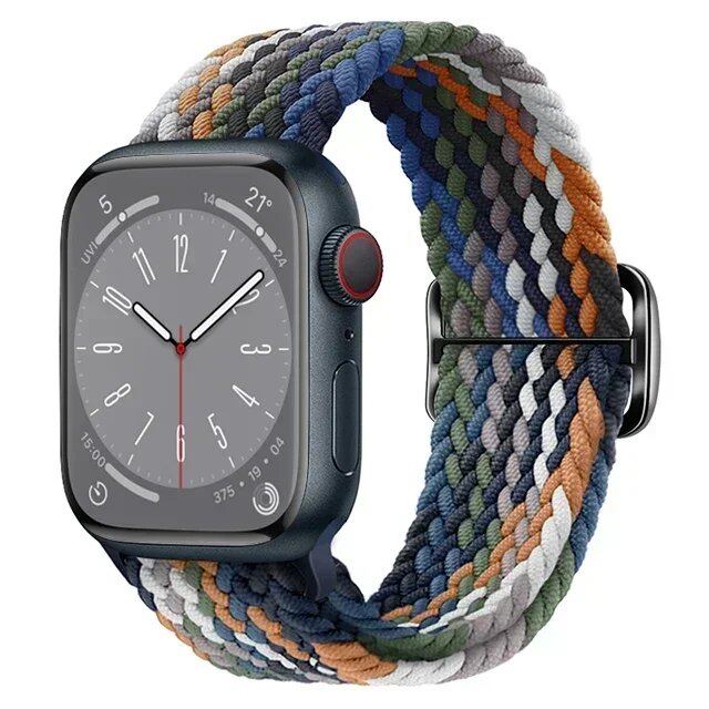 Apple Watch Ultra 2用ナイロンストラップ バンド 49mm 40mm 44mm 41mm 38mm 45mm 伸縮ブレイデッドループ リストバンド iWatch Series 9/8/7/6/SE/5/4対応 バンドカラー:mm 並行輸入品