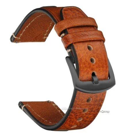 Quick Release Vintage Leather Watch Strap for Rolex, 18mm, 20mm, 22mm, Men's and Women's, Band Color: mm, Parallel Import