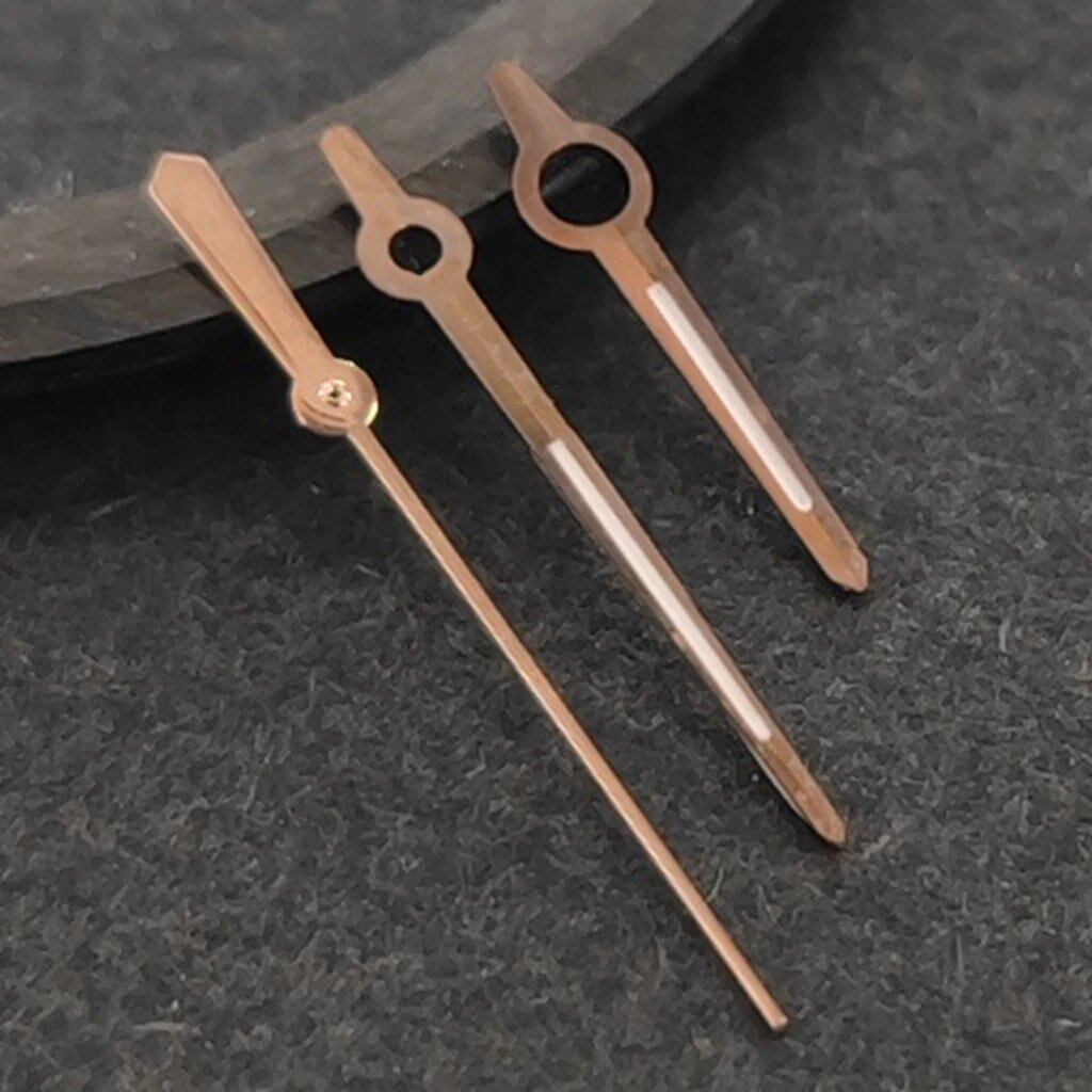 Green Luminovas Watch Hands for NH35 - Black, Silver, Gold, and Rose - Compatible with NH35/NH36/4R/7S Movements. Color: Parallel Import.