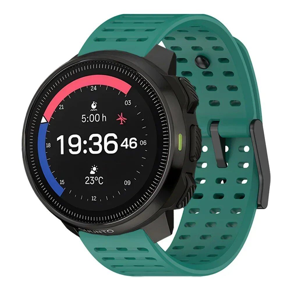 22mm Silicone Watch Strap for Suunto RACE S / Ocean / Vertical - Replacement Watch Strap for Suunto 5 / 9 Peak Pro. Band Color: 22mm; Band Width: Parallel Import