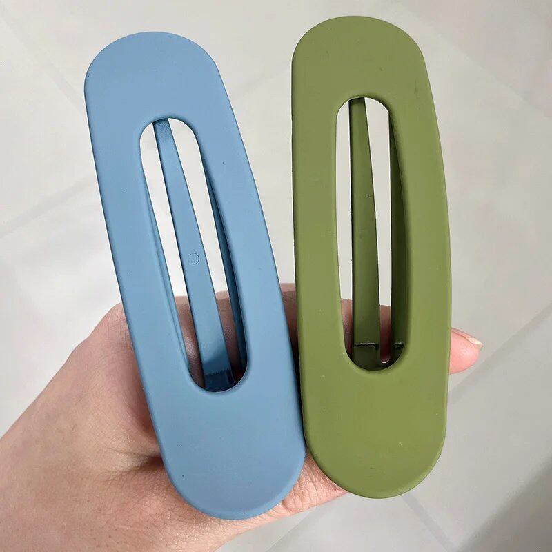 Set of 1, 2, or 3 Korean-Style Frosted Glass Hair Clips for Women, Large Matte Hairpins, Hair Grips, Bang Barrettes, Hair Accessories for Girls, Parallel Import