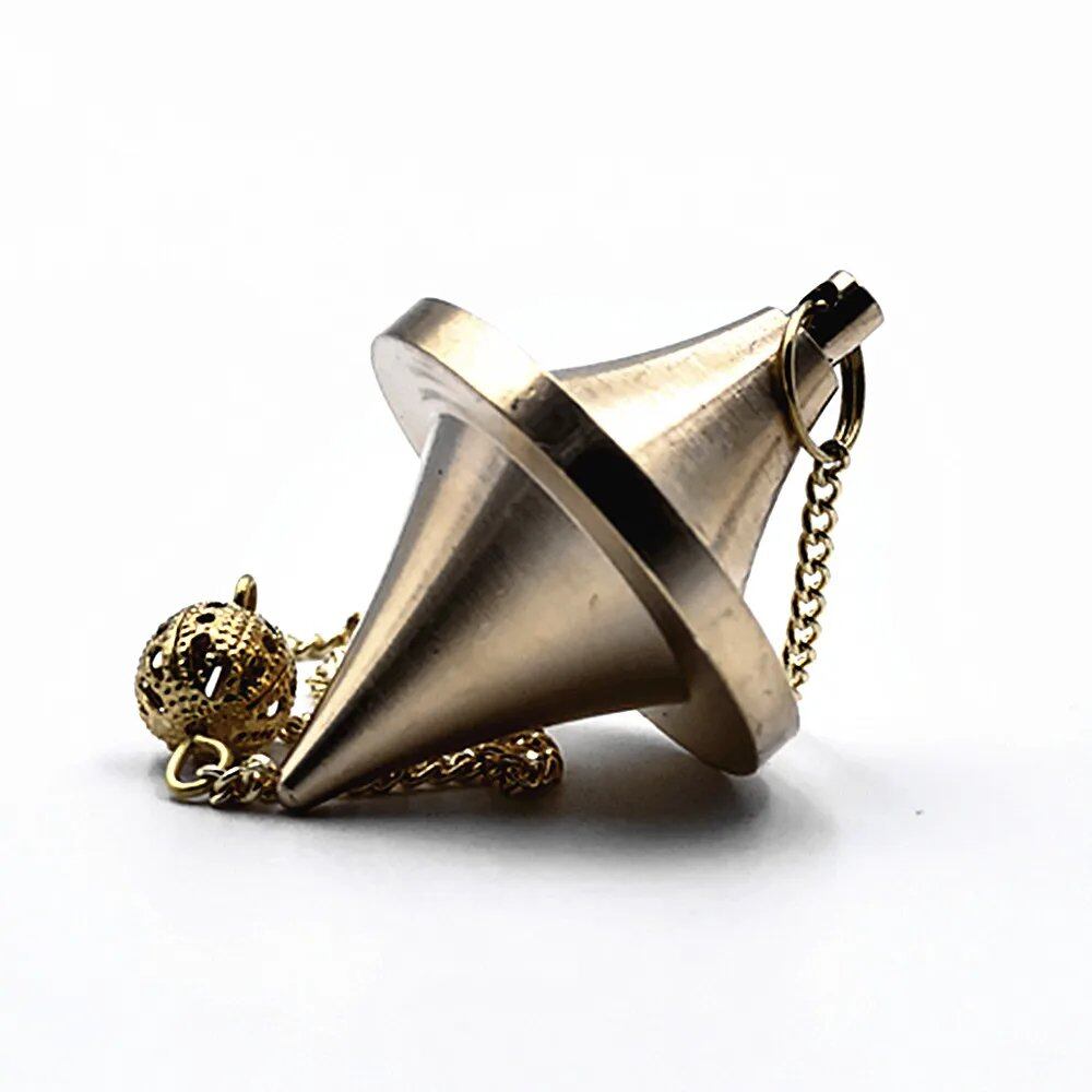 Ya.x Spinning Top Design Reiki Pendulum - Brass Metal Pendulum for Divination, Chakra Testing, and Spiritual Energy (Imported)