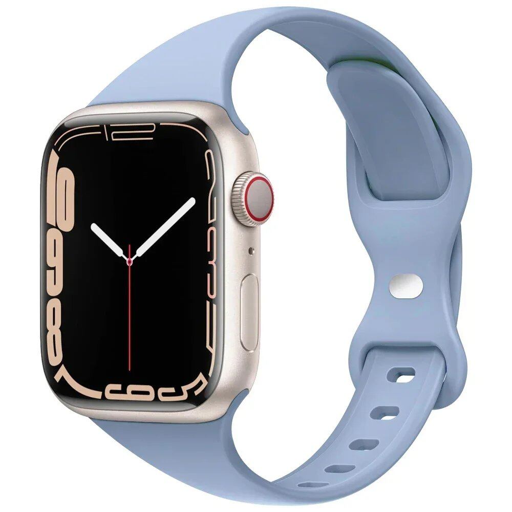 Waterproof Slim Silicone Sport Band for Apple Watch Ultra 49mm/Series 9-8-7 (41mm/45mm/44mm/40mm) - Compatible with iWatch 10 (46mm/42mm) Band Color: mm; Ships from: Parallel Import
