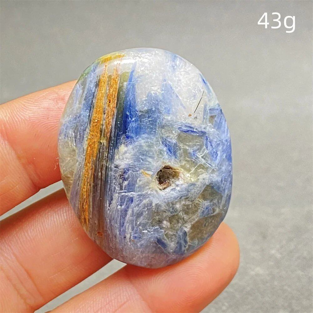 High-Quality Natural Kyanite Crystal for Palm Play, Hand Polishing, Meditation Massage, Magic Stone, Home Decoration, Colorful, Parallel Import