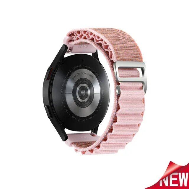 Nylon Alpine Loop Wristband for Samsung Galaxy Watch 6/4/5/Pro/Classic (45mm, 44mm, 40mm, 20mm, 22mm), Compatible with HUAWEI GT 2e/3, Band Color: Parallel Import