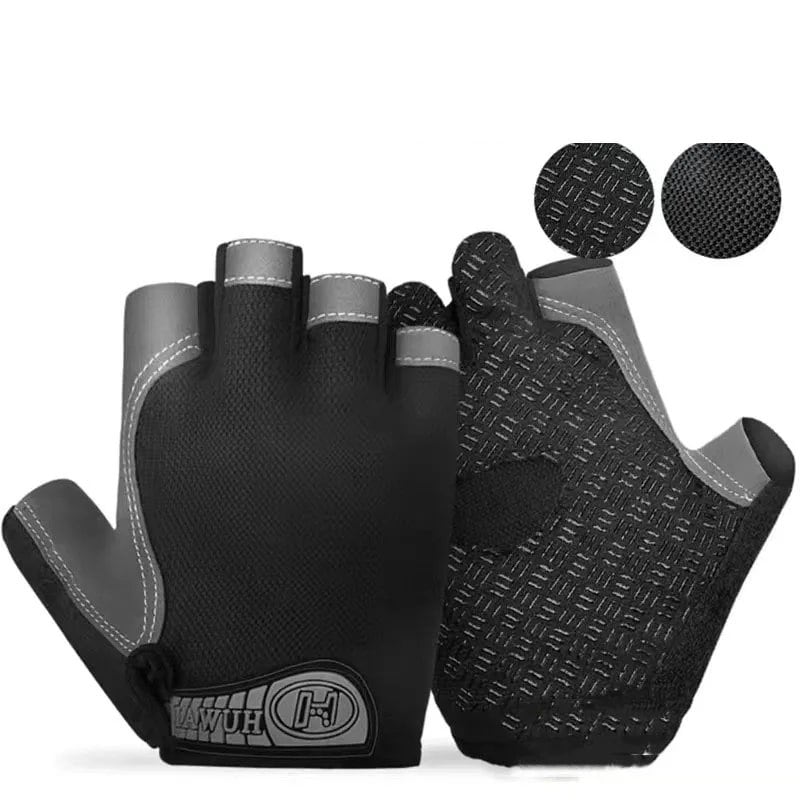 Fingerless Gym Gloves for Fitness Training, Unisex, Bodybuilding, Exercise, Sports, Cycling, and More, Non-Slip, Breathable, Parallel Import