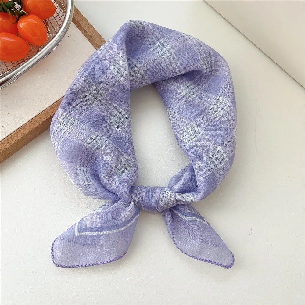Women's Fashion Bandana Cotton Headscarf Small Hijab Floral Print Handkerchief Hair Scarf Headband Neck Scarf Size: One Size Fits Most; Parallel Import