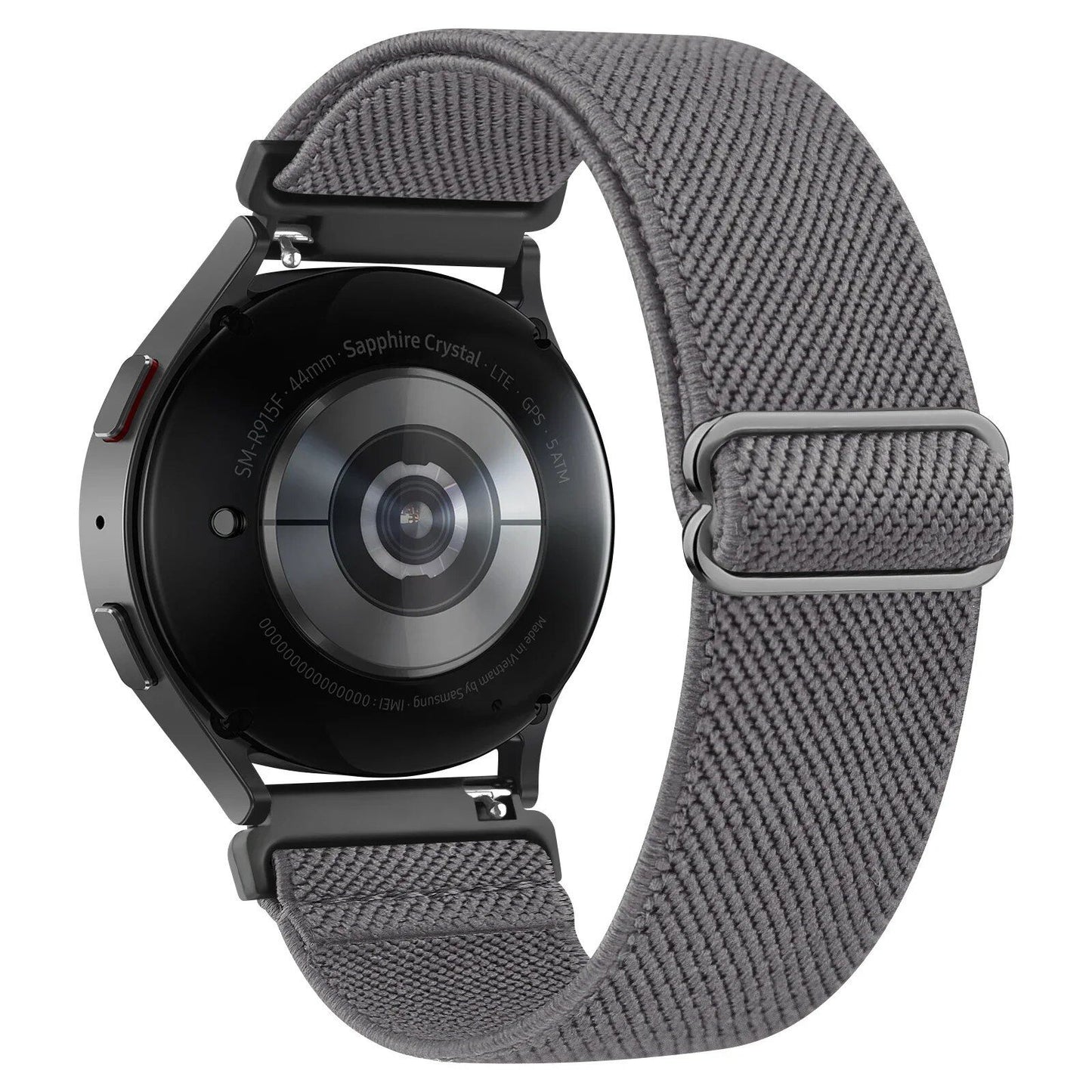 Stretchable Nylon Strap for Samsung Galaxy Watch 7/6/5/4/4 Classic/5 Pro/6 Classic/Active 2/Watch 3 (40mm/44mm/42mm/46mm/47mm/41mm) Band Color: 20mm Band Width (Parallel Import)