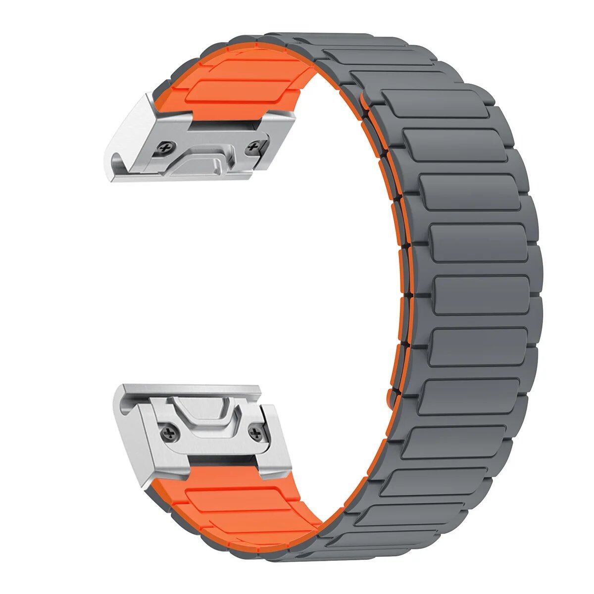 26mm Magnetic Silicone Loop Bracelet Band for Garmin Fenix 7X, 7 Pro, 6X, 5X, 5 Plus, Tactix 7, Forerunner 965, 955, and Enduro 2. Band Color: ; Band Width: 26mm. Parallel Import.