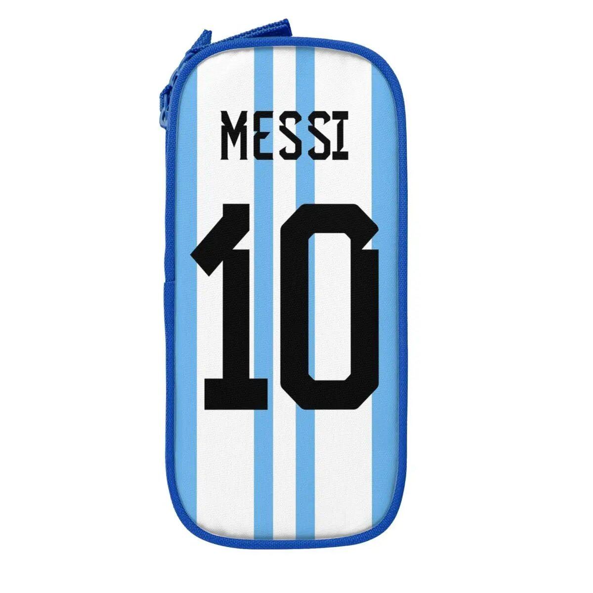 Soccer Messi Pencil Case, Large Capacity, Student Pencil Case, Stationery, School Supplies, Makeup Pouch, Size: L; Parallel Import