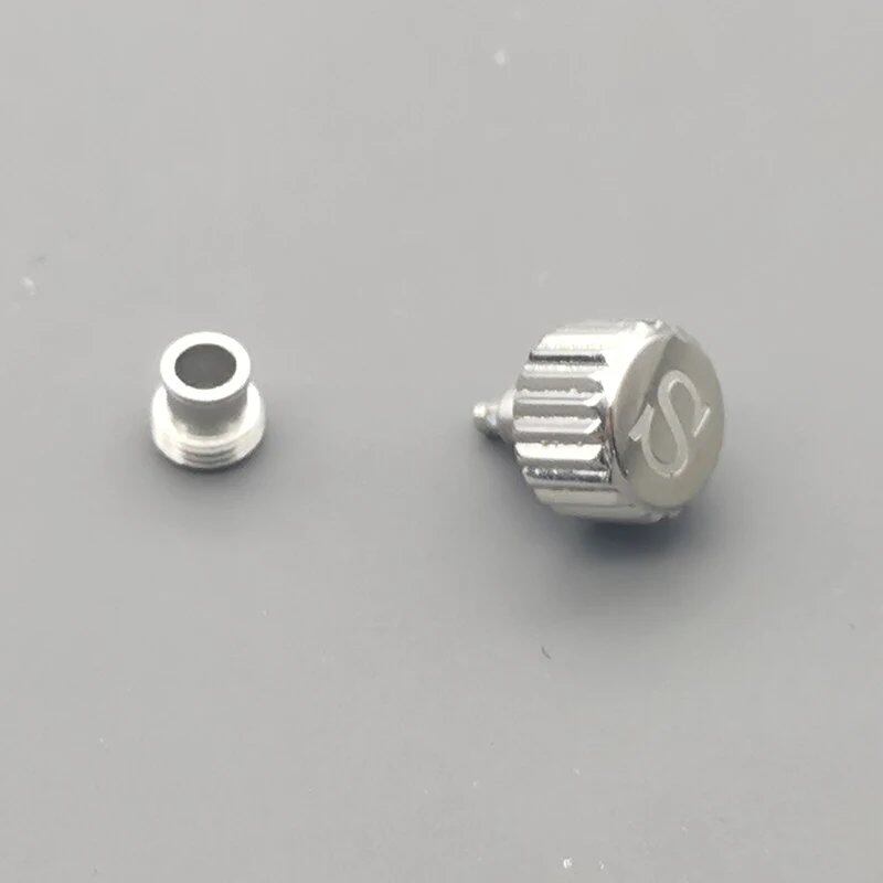 "MOD SKX007 SKX009 Watch Case Crown - Compatible with NH35 and NH36 Movements, S Logo, Polished Finish, Silver/Gold/Rose/Black/Blue Crown Parts" Parallel Import