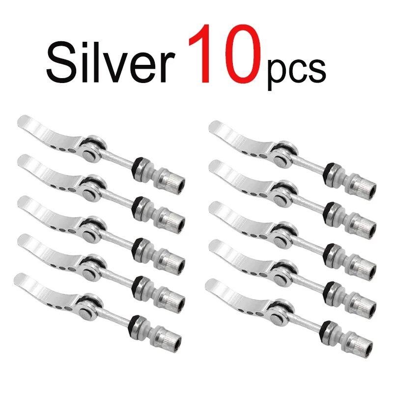Pack of 1, 2, or 6 M6 x65mm Bicycle Quick Release Aluminum Seatpost Clamps for Road/MTB Saddles with Locking Nuts (Imported)