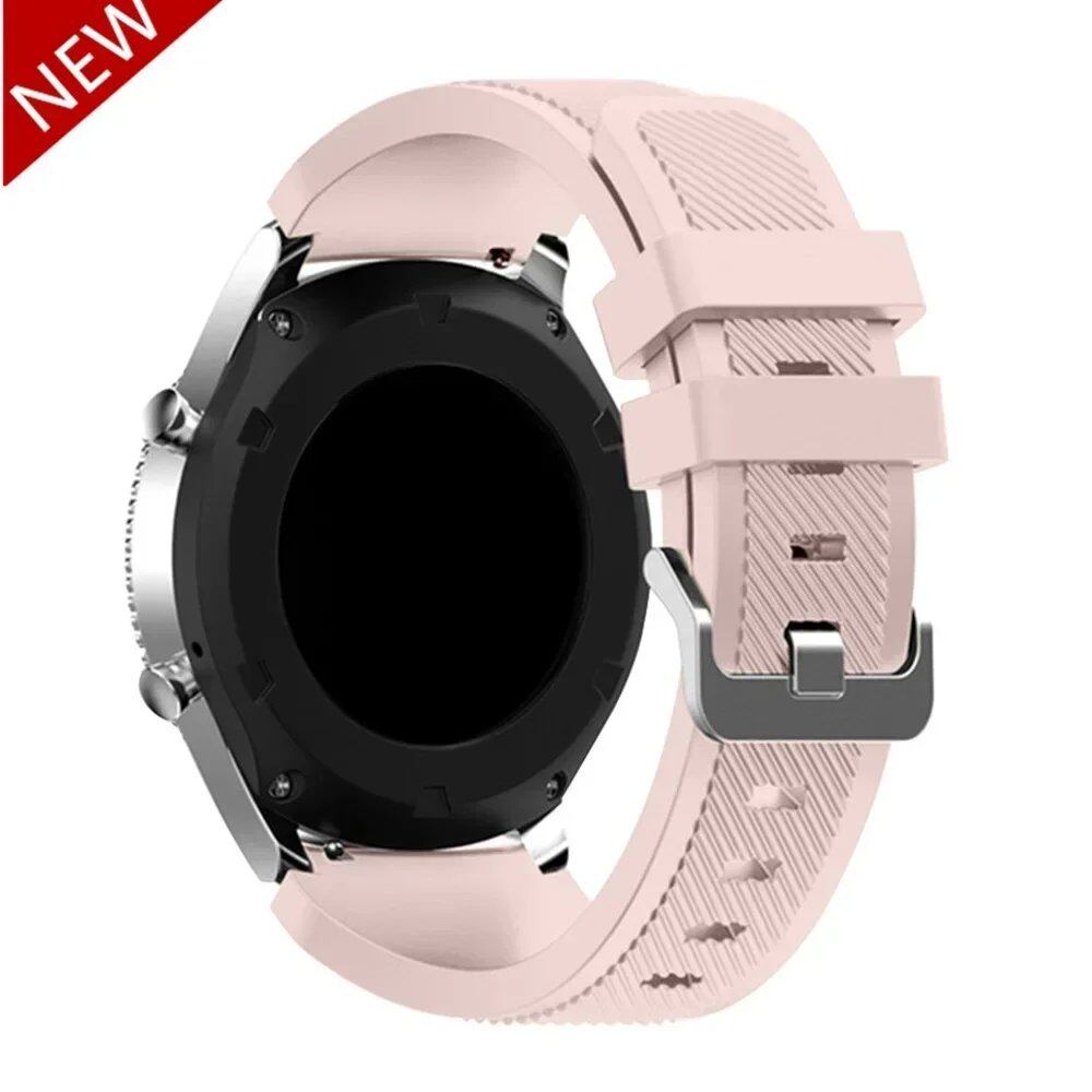 サムスンギャラクシーウォッチ5/6/4/3/46mm/アクティブ2/ギアS3フロンティア/スポート用 20mm 22mm シリコーンバンド ファーウェイGT4/3/2/2E対応 交換ストラップ バンドカラー:mm 並行輸入品