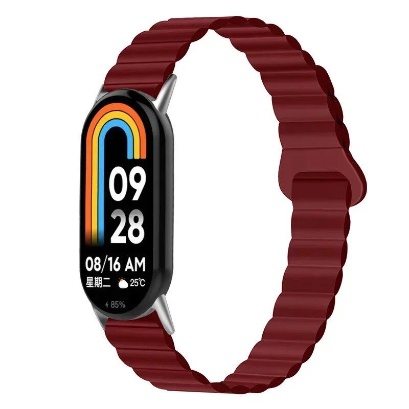 "Xiaomi Mi Band 8/9 Silicone Magnetic Strap, Sports Wristband, Accessory, Bracelet with Watch Case" Band Color: Parallel Import
