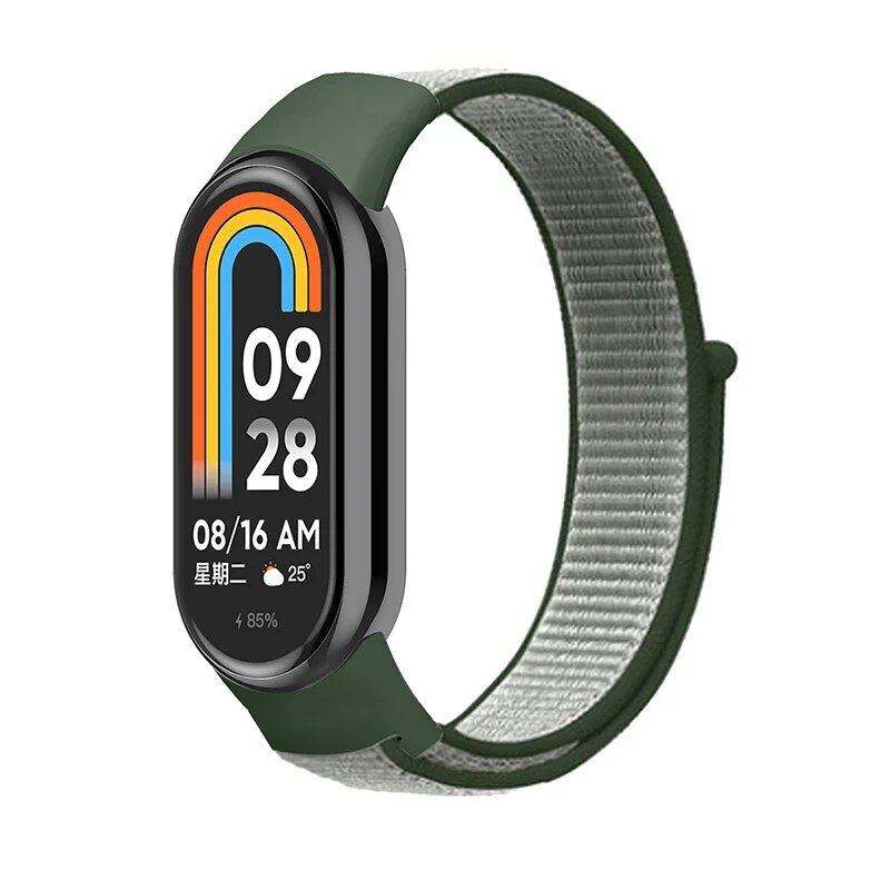 Xiaomi Mi Band 9/8/7/6/5/4/3 対応 ナイロンループストラップ NFCスマートウォッチ用交換バンド スポーツリストバンド サイズ:Mi Band 並行輸入品