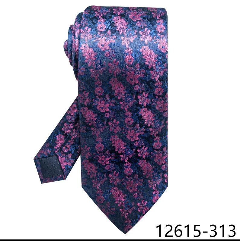 Classic Gray Check 8cm Silk Tie for Men, Perfect for Suits, Weddings, Business, Work, Birthdays, and More. Parallel Import.