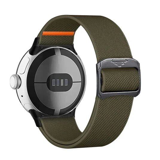 Google Pixel Watch 3/2/1 41mm用 ナイロンループストラップ - Google Pixel 41mm対応 伸縮スポーツバンド 交換用アクセサリー バンドカラー: 並行輸入品