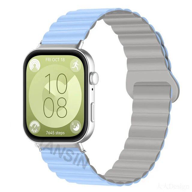 Magnetic Silicone Strap Wristband Replacement Band for Huawei Watch Fit 4 / 4Pro / 3. Band Color: ; Ships from: Parallel Import