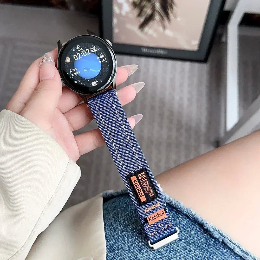 18mm, 20mm, and 22mm Denim Slim Bands for Huawei Watch 4/4Pro/GT 4 (41mm/46mm)
Women's Loop Strap Bracelet for Samsung Galaxy 6/5/4 (44mm/40mm) Band Color: Parallel Import