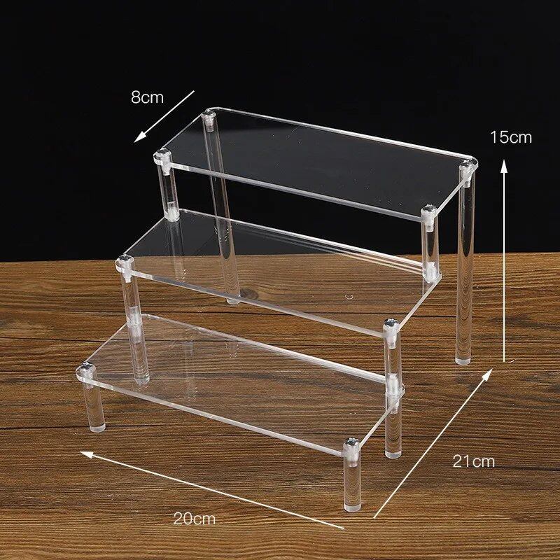 1-5 Tier Acrylic Display Stand/Clear Case (for Cupcakes, Perfume, Dolls, Amiibo, and Funko POP Figures) Color: Parallel Import