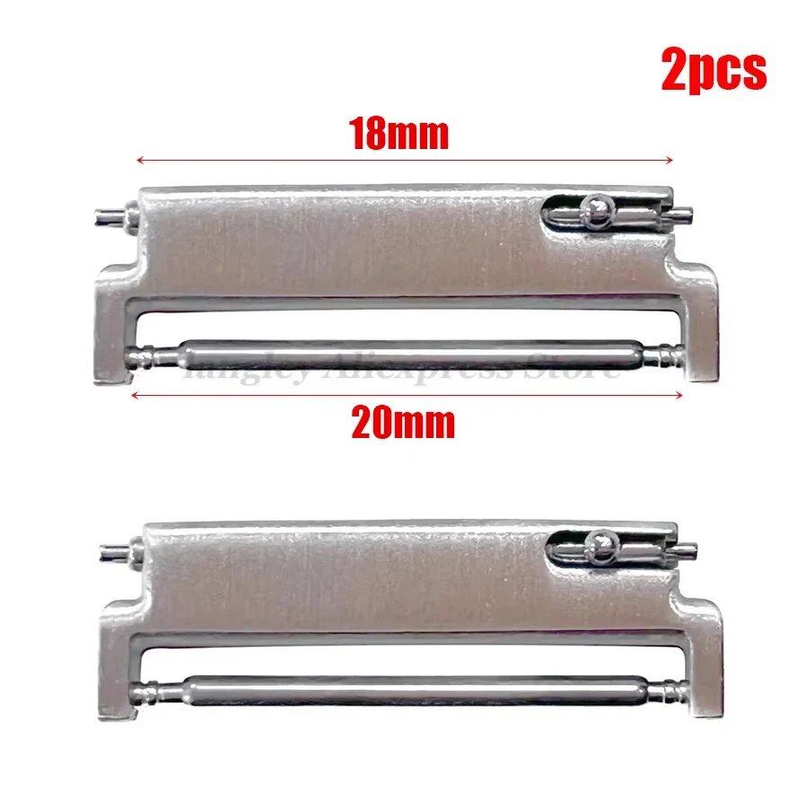 Set of 2 20mm to 18mm, 20mm, 22mm to 22mm, 22mm to 20mm Quick Release Pin Strap Adapter Replacement Band Spring Bar Accessories (Imported)