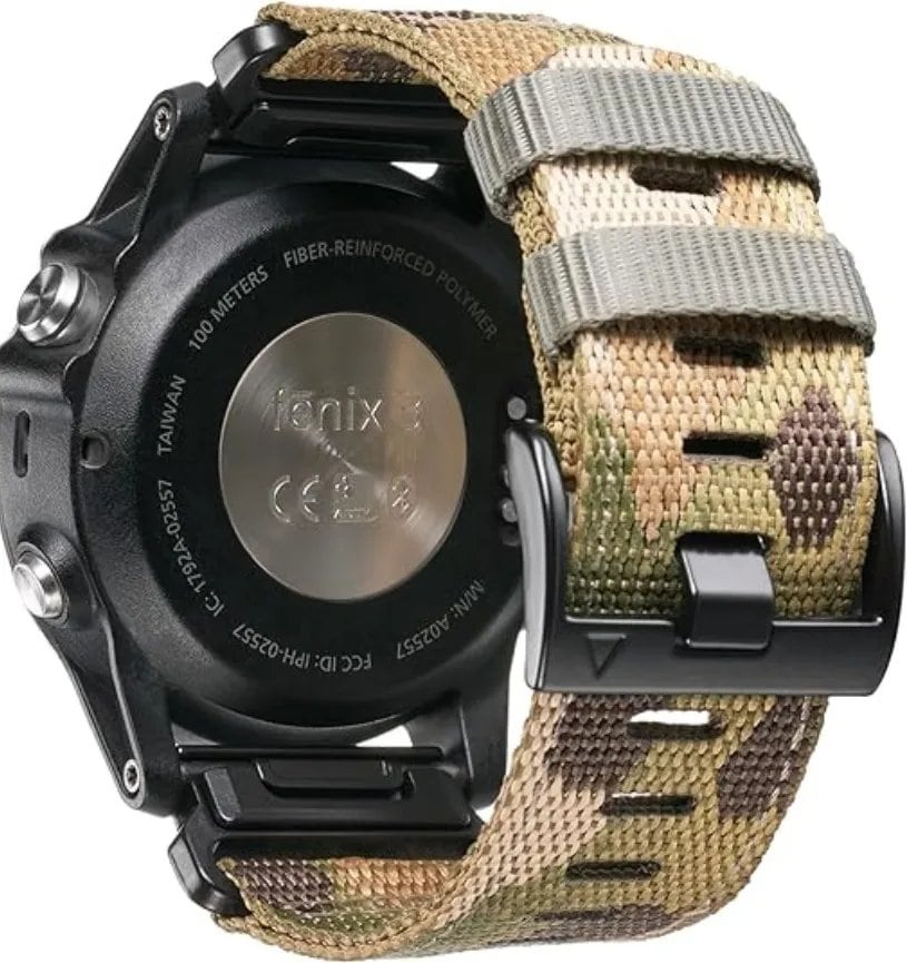 Garmin Fenix 7/7X/6X Pro/Epix Pro Gen 2(51mm・47mm)/Fenix 6/5 Plus/5X Plus用 クイックフィット 22mm・26mm ナイロン ストラップ ブレイデッド ウォッチバンド バンドカラー:mm 並行輸入品