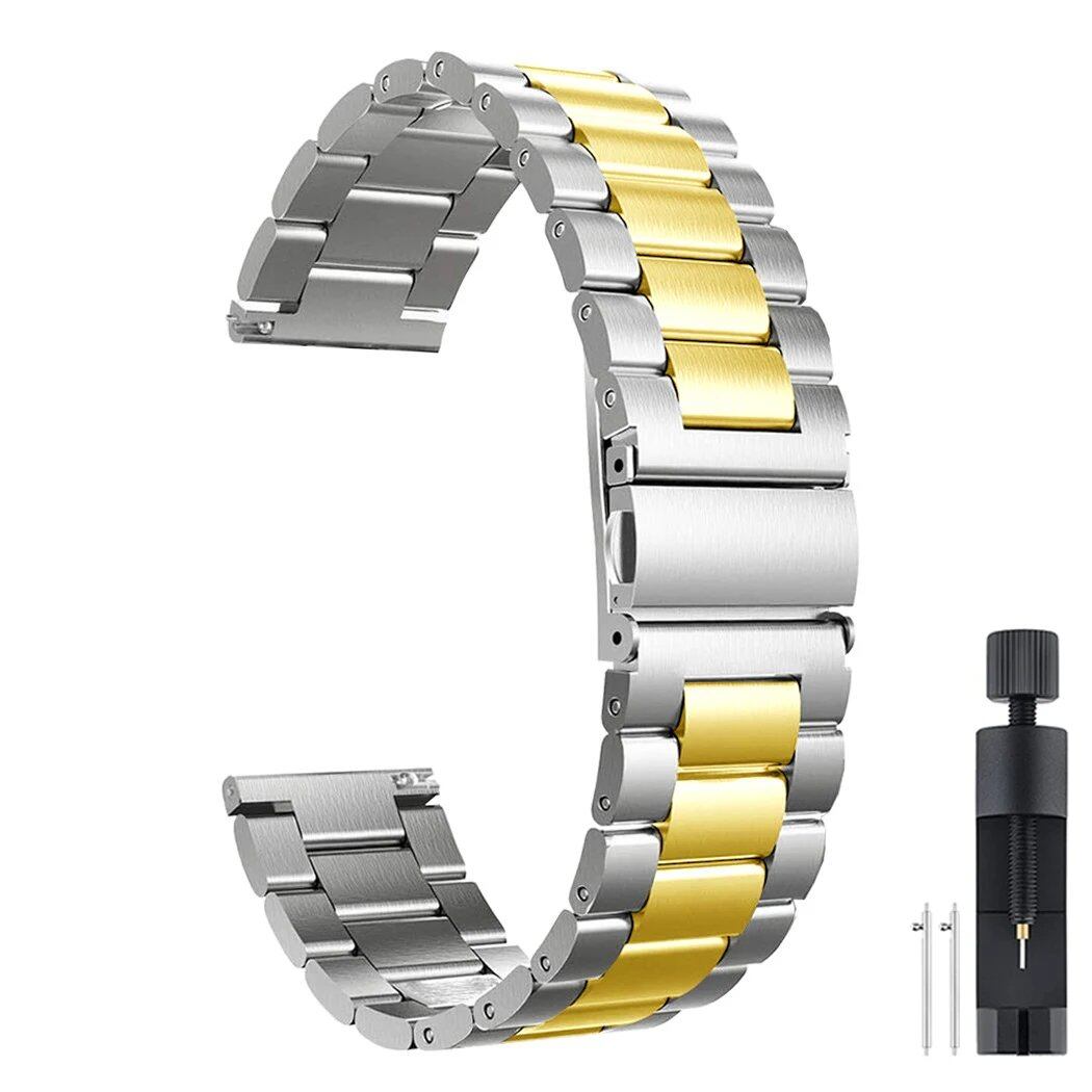 レッドミー ウォッチ5 アクティブ ライト用 ステンレススチール ストラップ - メタルブレスレット ウォッチバンド (Xiaomi Redmi Watch 5 Lite 対応 男女兼用 時計ベルト) バンドカラー: 並行輸入品
