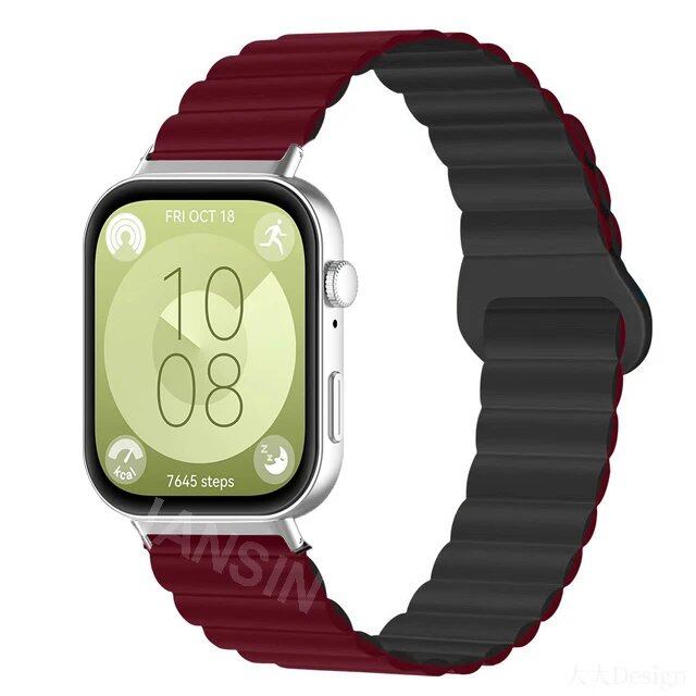 Magnetic Silicone Strap Wristband Replacement Band for Huawei Watch Fit 4 / 4Pro / 3. Band Color: ; Ships from: Parallel Import
