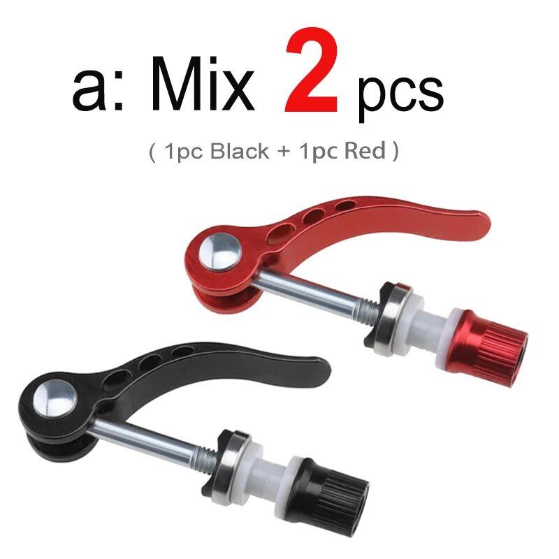 Pack of 1, 2, or 6 M6 x65mm Bicycle Quick Release Aluminum Seatpost Clamps for Road/MTB Saddles with Locking Nuts (Imported)