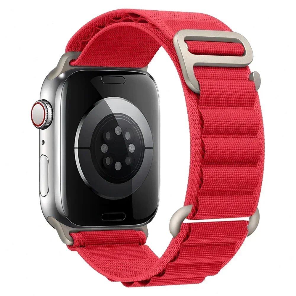 アップルウォッチ アルパインバンド ストラップ 49mm 45mm 44mm 40mm 41mm 42mm ナイロン ベルト iWatch シリーズ9 8 SE 4 3 7 6 5対応 サイズ: 並行輸入品