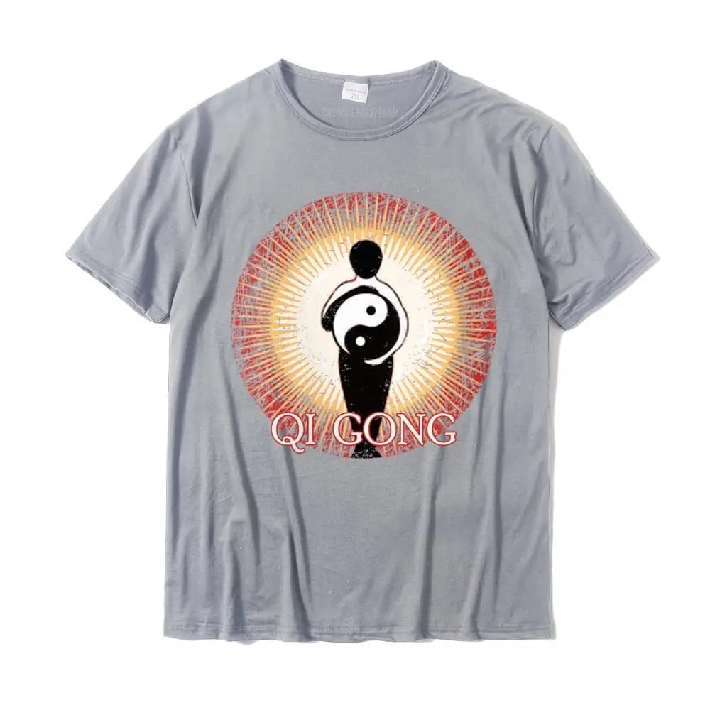 女性用気功・陰陽エネルギー瞑想太極丸首Tシャツ カミサス 卸売り カジュアルTシャツ 綿 大人用トップス ティー カジュアル サイズ: 並行輸入品