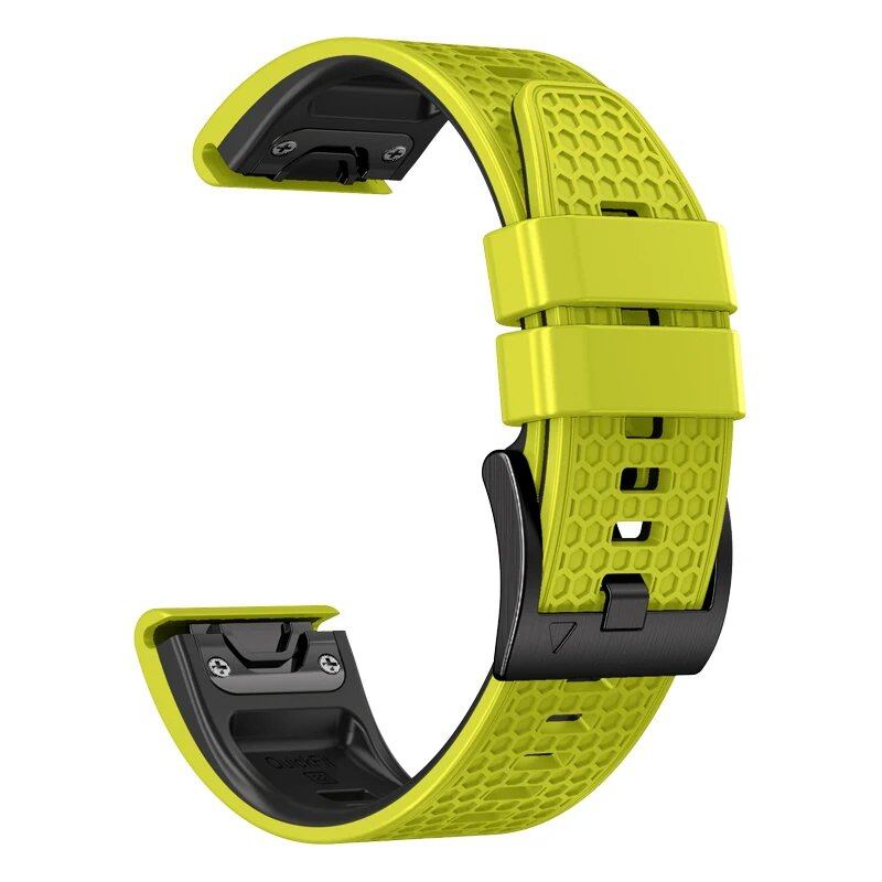 Compatible with Garmin Forerunner 965, 955, 945, 935 and Fenix 8, 7, 6, 5, 22mm and 26mm QuickFit Sport Silicone Wristbands, Band Color: mm, Parallel Import