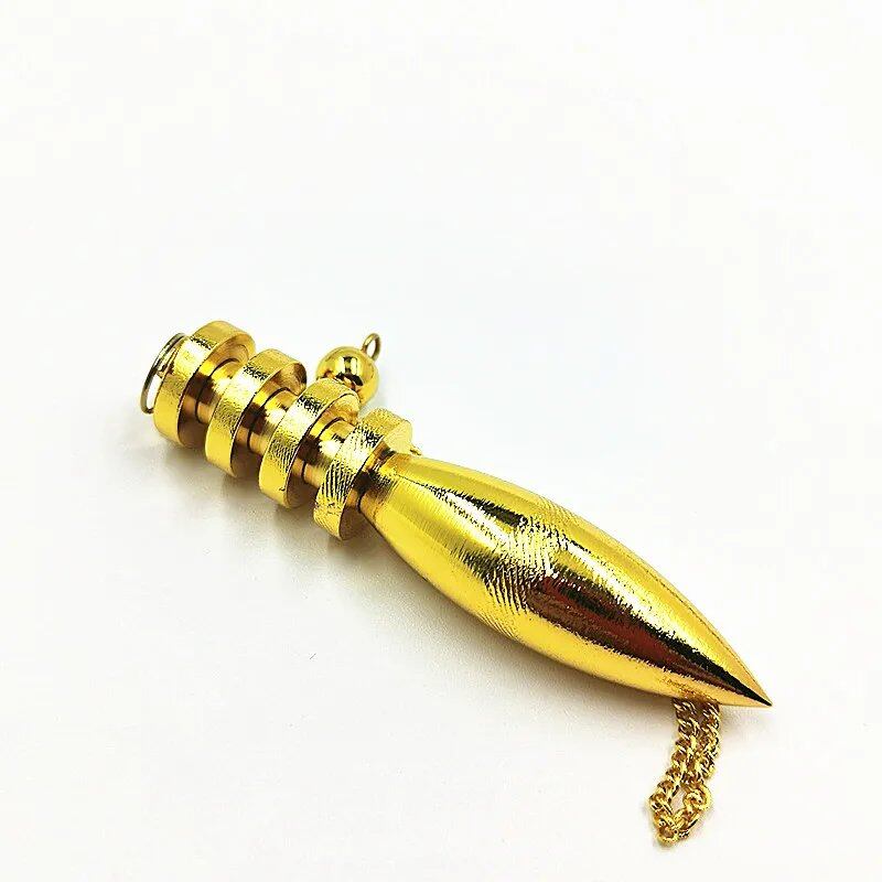 New Brass Dowsing Pendulum - Reiki Healing & Divination Pendant, Spiritual Wicca Amulet for Men, Screw-Shaped Pendulum, Radiestia, Parallel Import