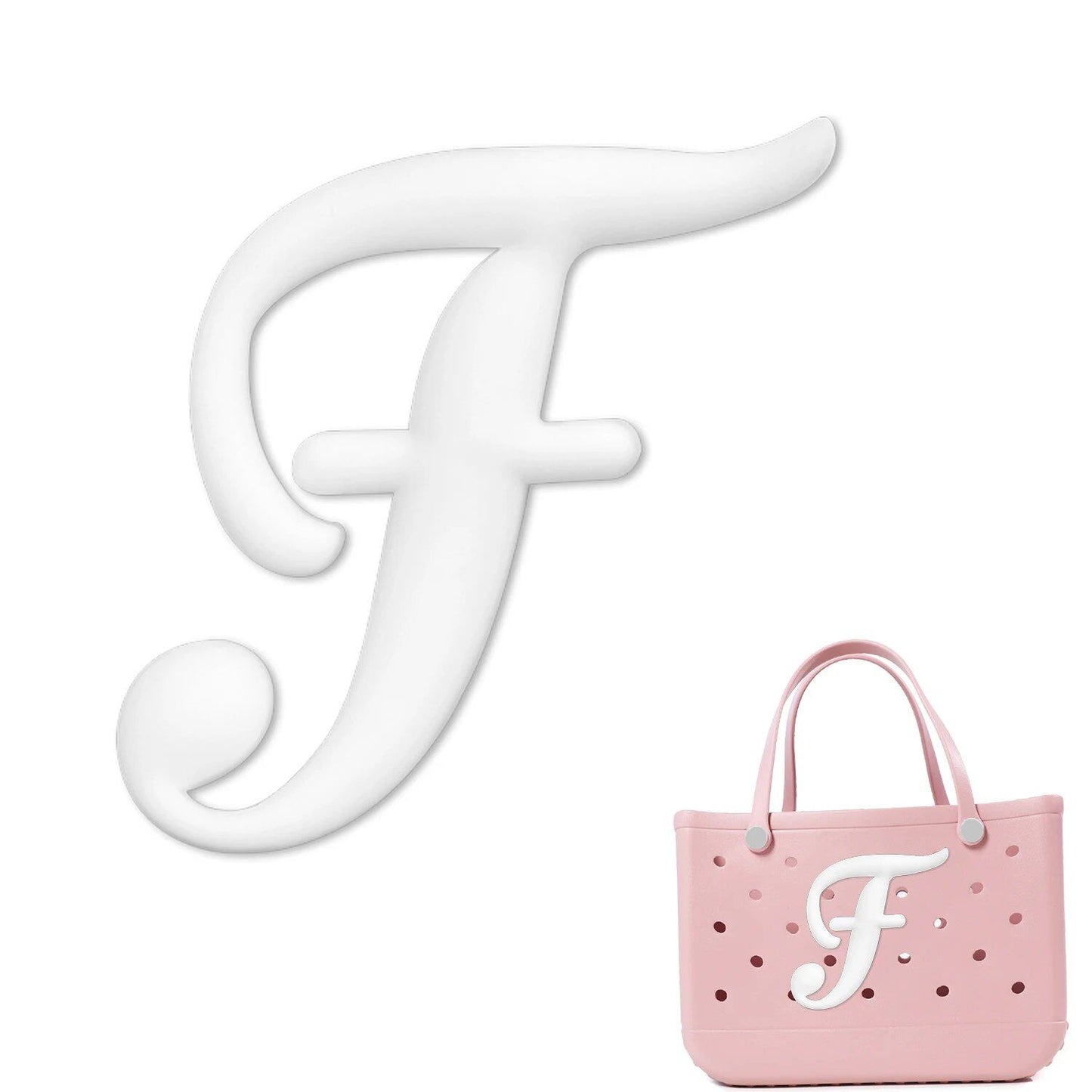 1/26 Scale PVC Greek Alphabet Bag Charms for Women, Beach Bag Decoration, Lettered Bag Accessories, Tote Bag Charms, Gift, Color, Parallel Import