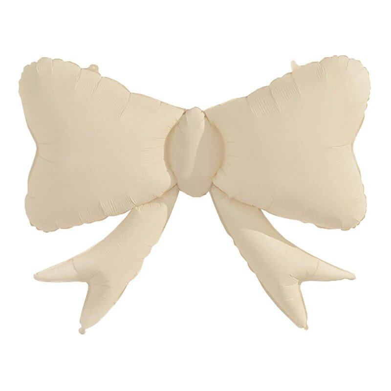 1/3-Piece Matte Bow Balloons with Ribbon, Large Butterfly Balloons for Kids' Birthday Party Decorations, Photo Props, and Anniversary Event Decorations (Parallel Import)