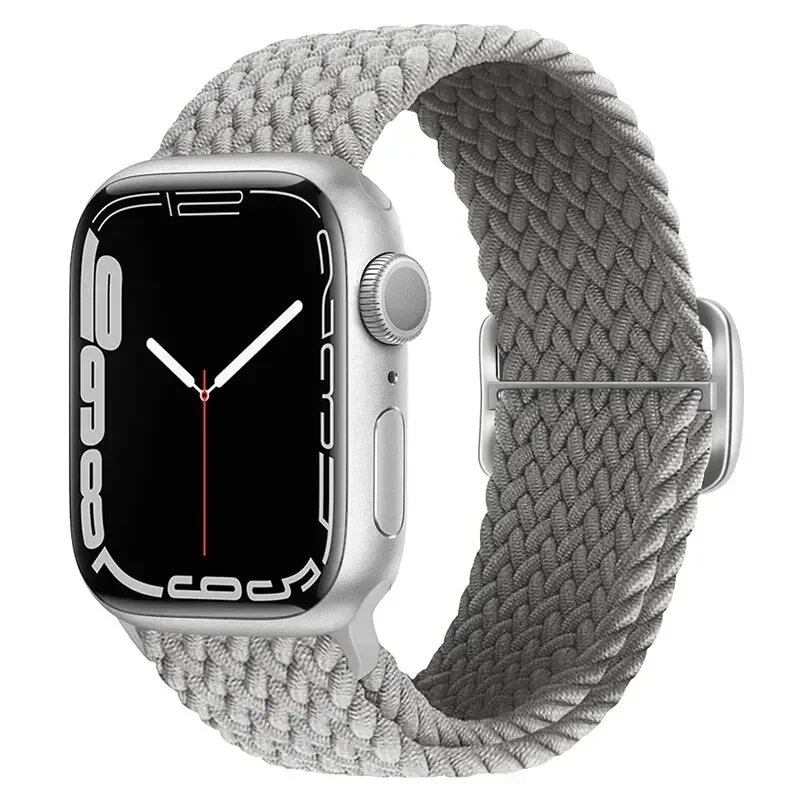 アップルウォッチUltra 2用ナイロンストラップ バンド 49mm 40mm 44mm 41mm 38mm 45mm対応 伸縮ブラidedループ ブレスレット iWatchシリーズ9/8/7/6/SE/5/4対応 バンドカラー:mm 並行輸入品