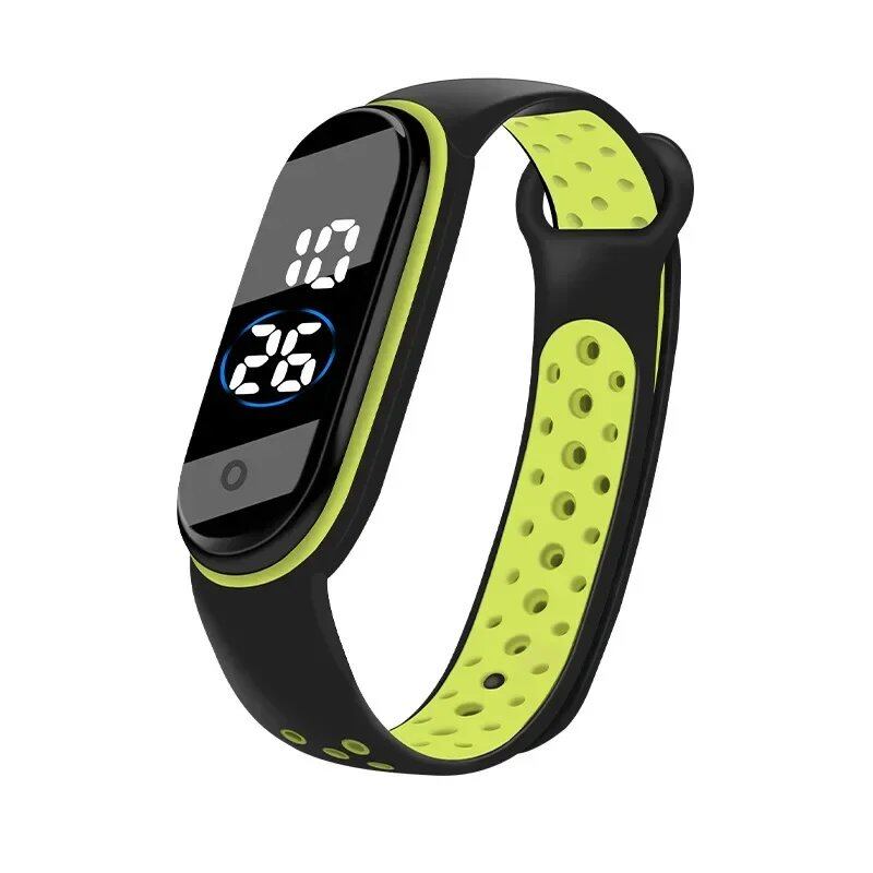 Kids' Fashion Sports Watch, Waterproof LED Digital Wristwatch with Ultra-Lightweight Silicone Slap, Unisex, for Kids and Teens, Parallel Import