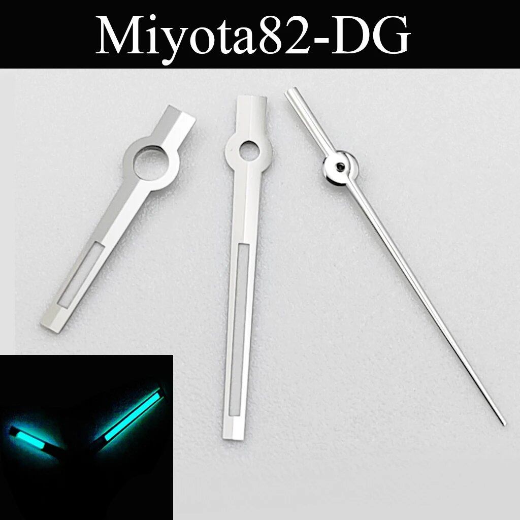 Green, Blue, Cyan Luminous Watch Hands for NH35, NH36, ETA 2824, 2836, Miyota 8215, 8205, 821A, DG2813, and 3804 Automatic Watches (Parallel Import)