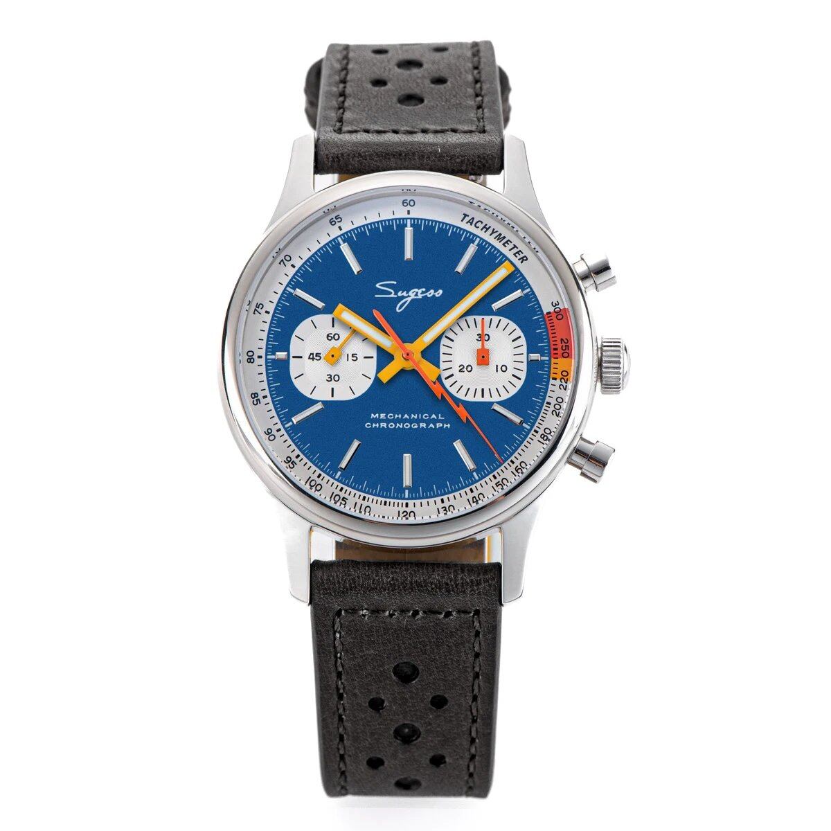 Sugesu Pilot's Watch ST19 Origin Movement Swan Neck Chronograph Mechanical Wristwatch with Sapphire Crystal, Military Racing, 1963 Limited Edition, Size: ; Ships from: Parallel Import