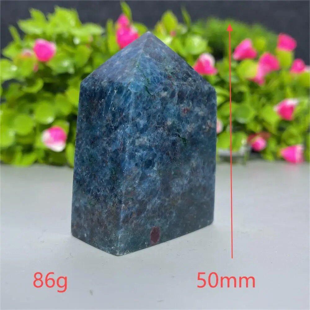 天然水晶 レッドグリーンサファイア 四角柱タワー 鉱物標本 スピリチュアル 瞑想 魔術 ギフトストーン 並行輸入品