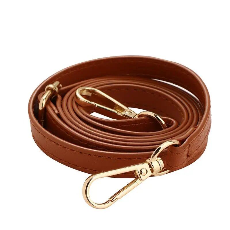1.2cm Wide Thin Bag Belt/Shoulder Strap Replacement, Long Adjustable PU Leather Bag Strap, Bag Accessory, Color: Parallel Import