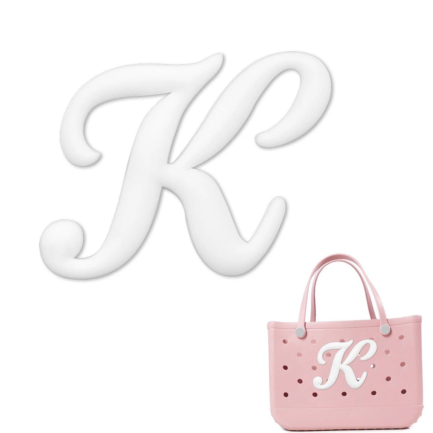 1/26 Scale PVC Greek Alphabet Bag Charms for Women, Beach Bag Decoration, Lettered Bag Accessories, Tote Bag Charms, Gift, Color, Parallel Import