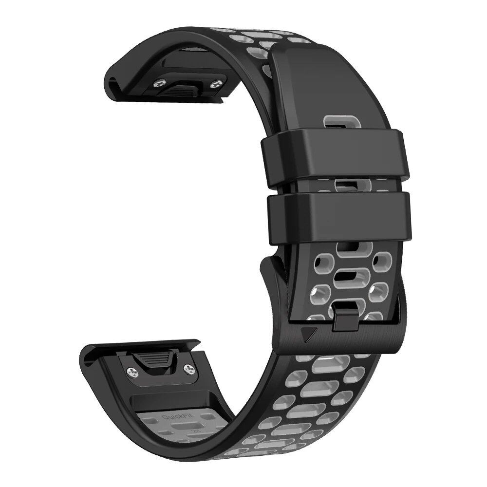 Quick-Fit Silicone Watch Strap for Garmin Instinct 2X Solar, 26mm, 22mm, Garmin Fenix 6X, 6 Pro, 5X, 5 Plus, 7X, 7, Band Color: mm, Parallel Import