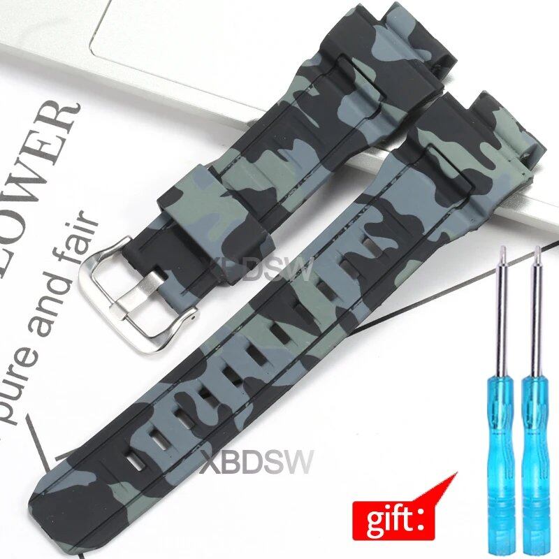 Waterproof men's rubber watch band replacement strap for Casio G-9300, GW-9300, and GW-9400; Band width: 20mm; Ships from: Parallel import