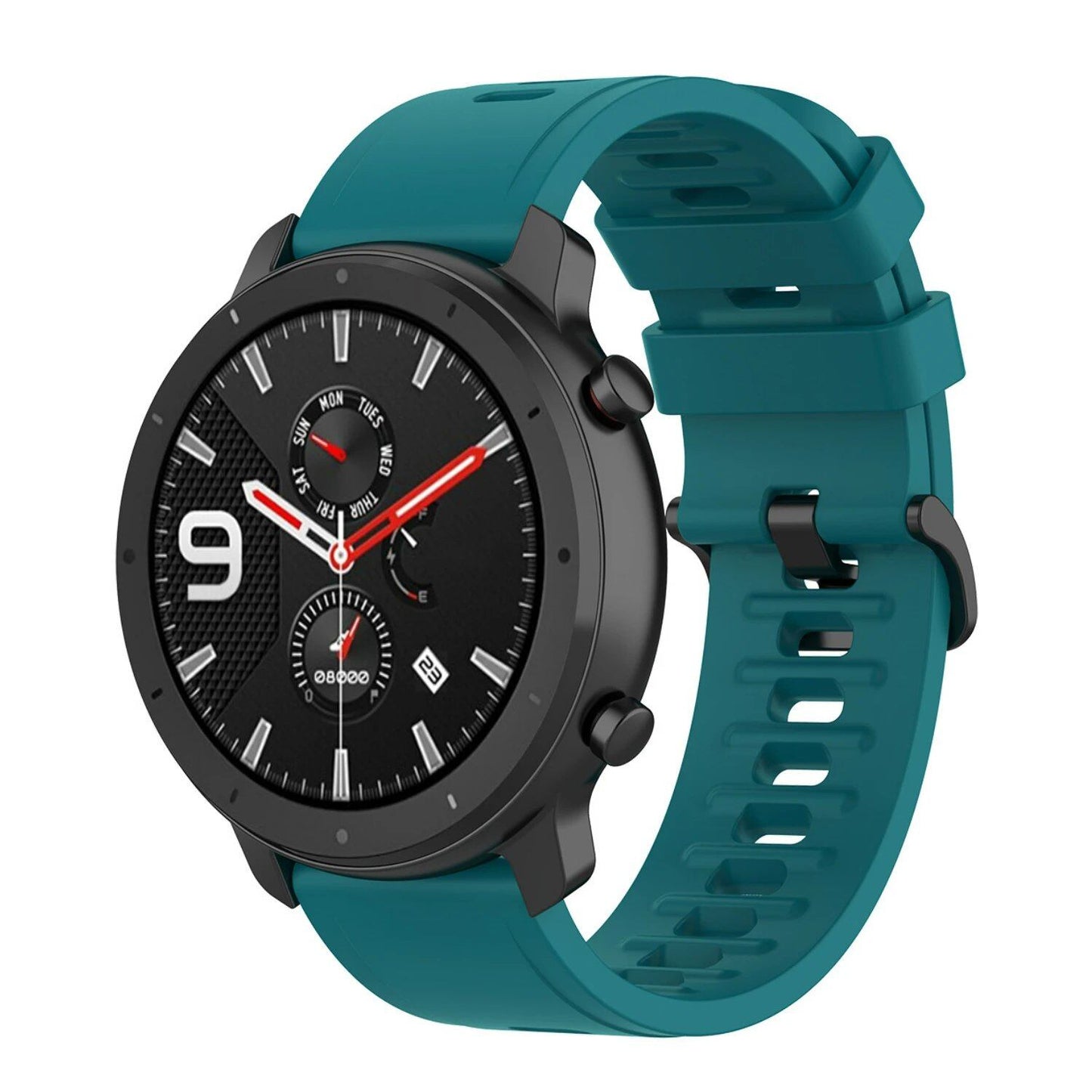 Compatible with Amazfit GTR 47mm/2/2e/Stratos 3/GTR 4/3 Pro/GTS 4 Mini/2/2E/3, 20mm/22mm Silicone Band Strap, Replacement Band, Band Color: mm, Universal, Imported