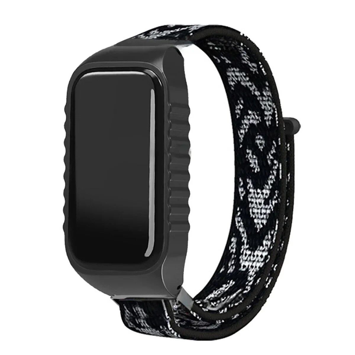 「Xiaomi Smart Band 8 Active 用 ナイロンループストラップ リストバンド 交換用ベルト アクセサリー」 バンドカラー: 並行輸入品