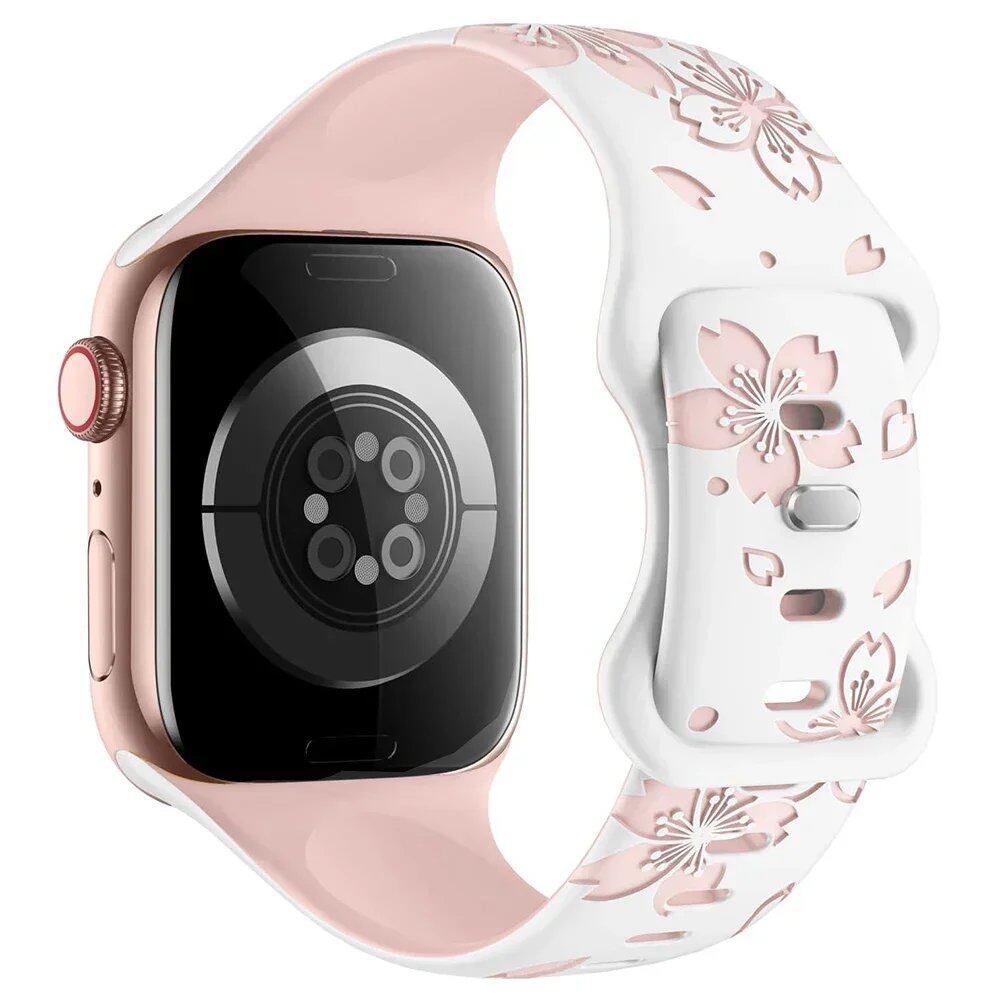 Apple Watch 40mm 41mm 44mm 45mm 46mm 49mm 対応 ソフトシリコーンストラップ レディースブレスレット対応モデル:Series 10/9/8/7/6/5/4/SE/Ultra 1/2 バンドカラー:;発送元: 並行輸入品