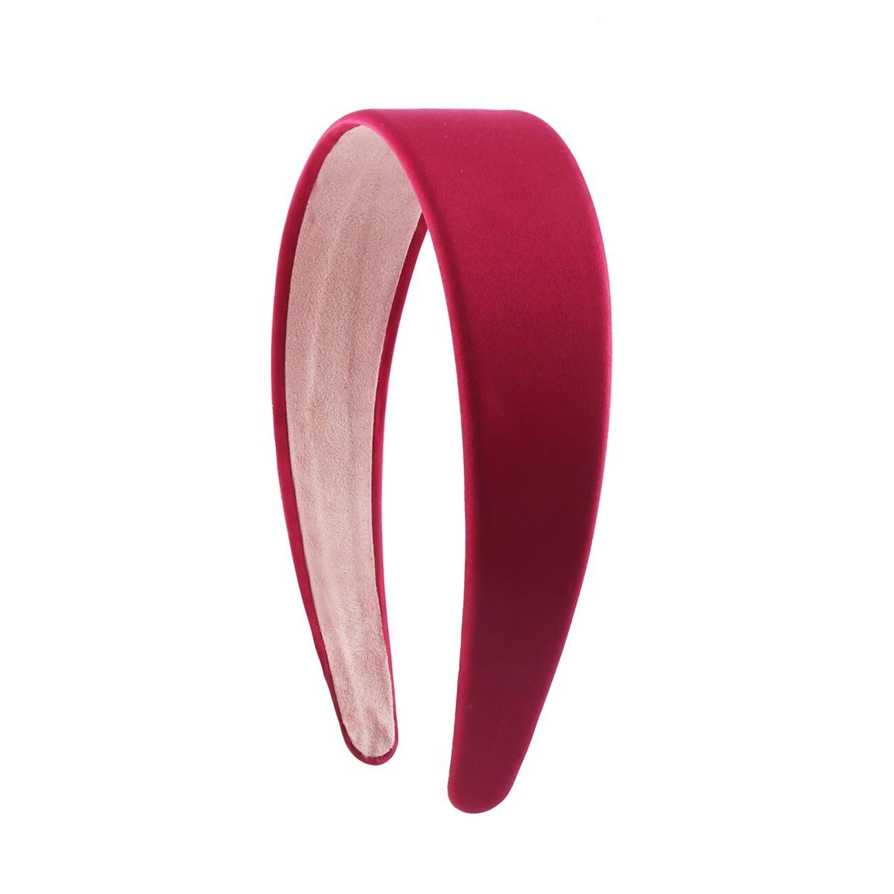 1.5-inch Satin Headband, Plain Headband, Non-Slip, Colorful DIY Wide Headband for Women and Girls, Hair Accessories, Parallel Import