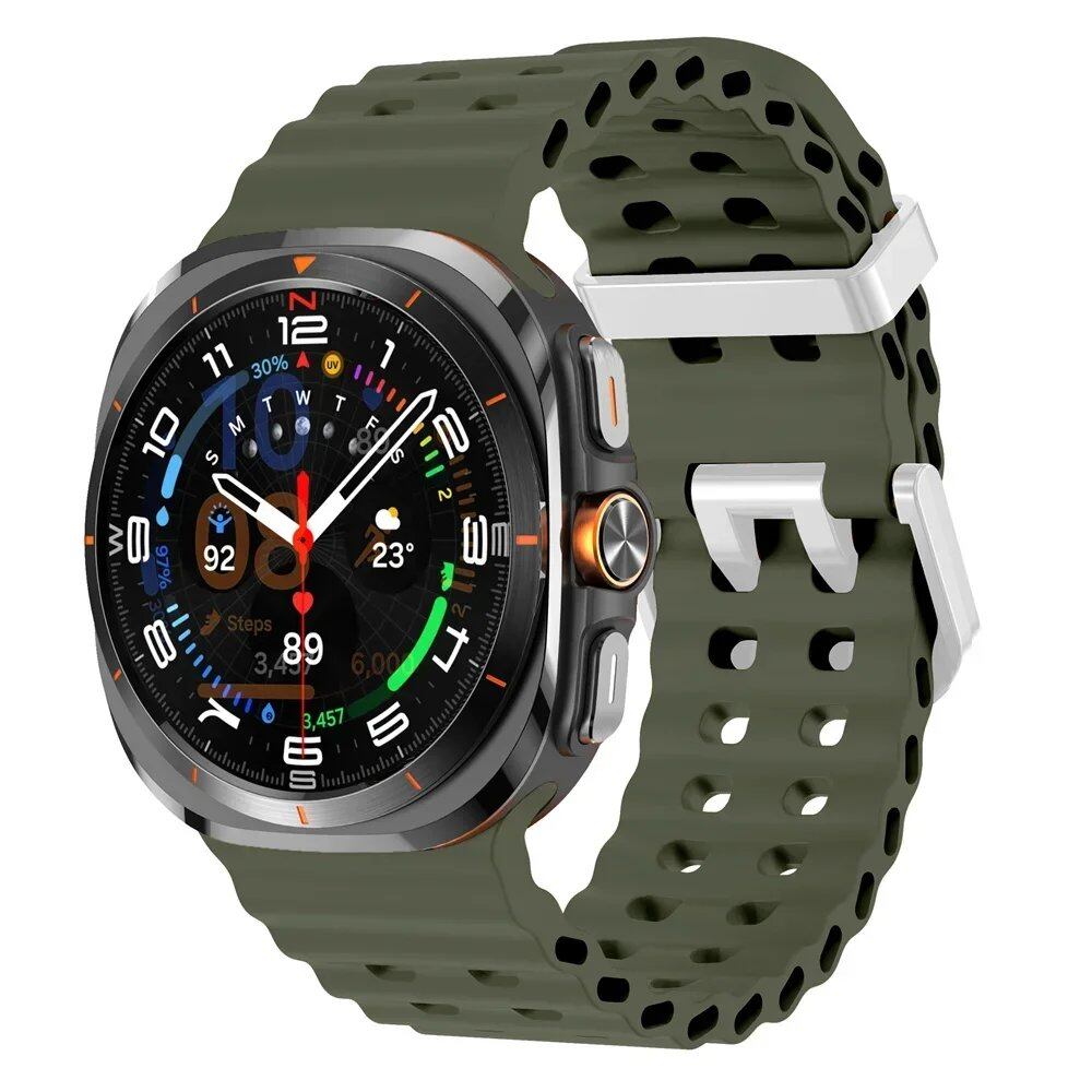 Galaxy Watch Ultra Marine Band, Silicone Sport Bracelet, Genuine Samsung Galaxy Watch 7 Ultra 47mm Strap, Band Color: ; Band Width: Galaxy Watch Ultra, Parallel Import